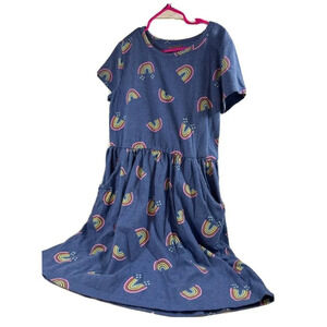 Cat & Jack Girls Blue Rainbow Dress Size M 7/8